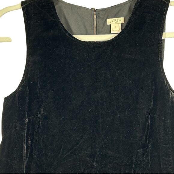 J. Crew Black Velvet Sleeveless Peplum Top Size 2 Y2K Grunge Academia Style - Picture 4 of 14